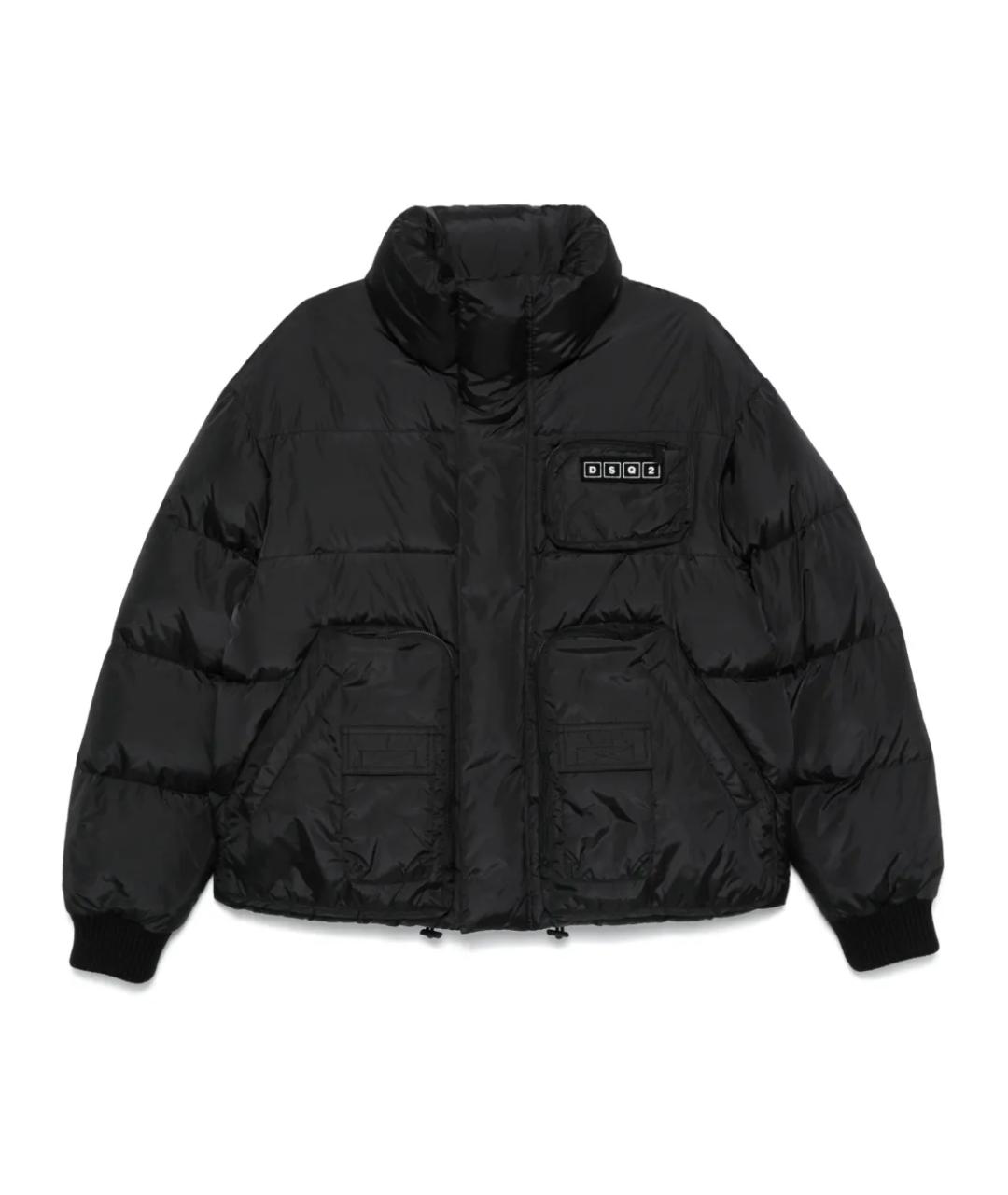 DSQUARED2 Черный полиамидовый пуховик, фото 1