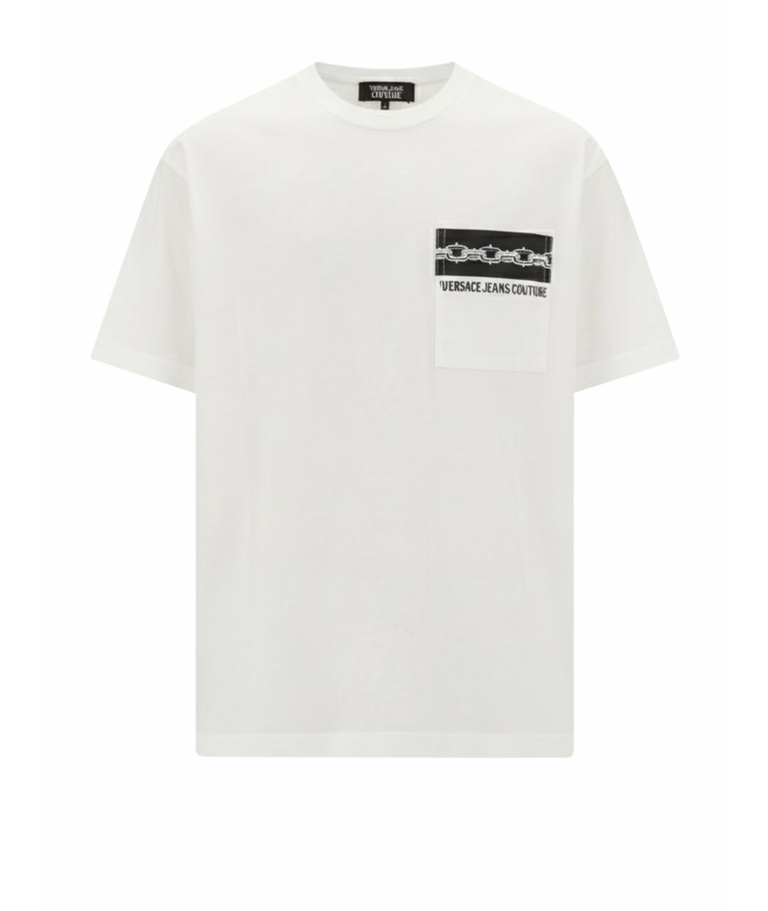VERSACE JEANS COUTURE Белая хлопковая футболка, фото 1