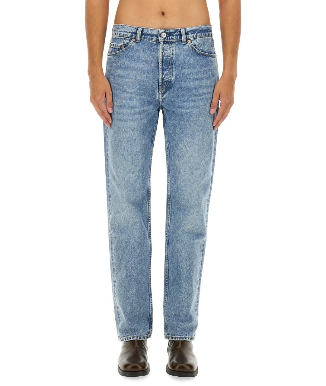 OUR LEGACY Синие хлопковые прямые джинсы, фото 5