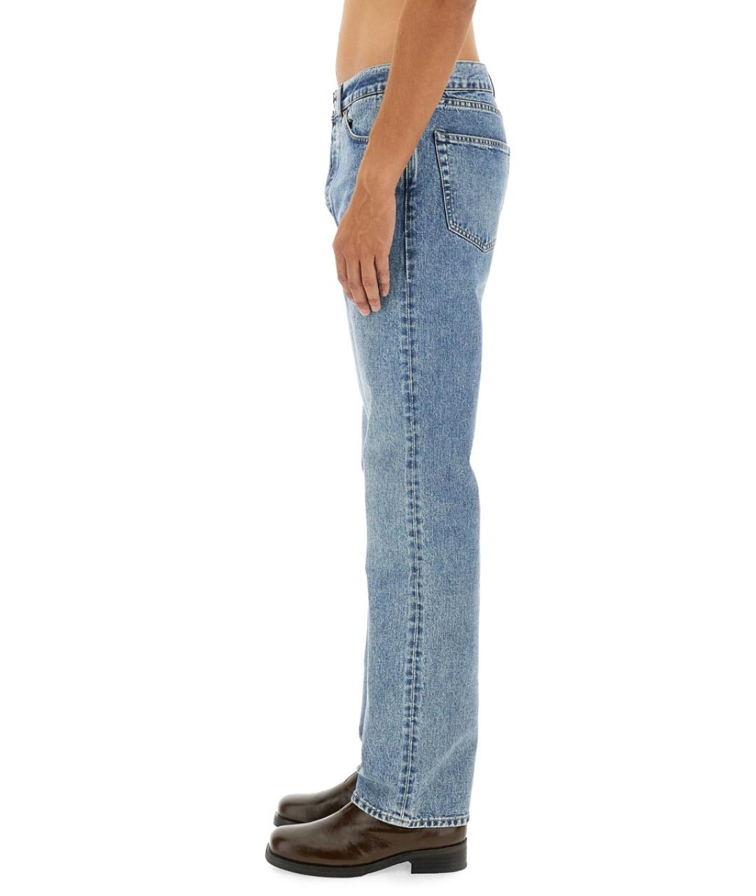 OUR LEGACY Синие хлопковые прямые джинсы, фото 3