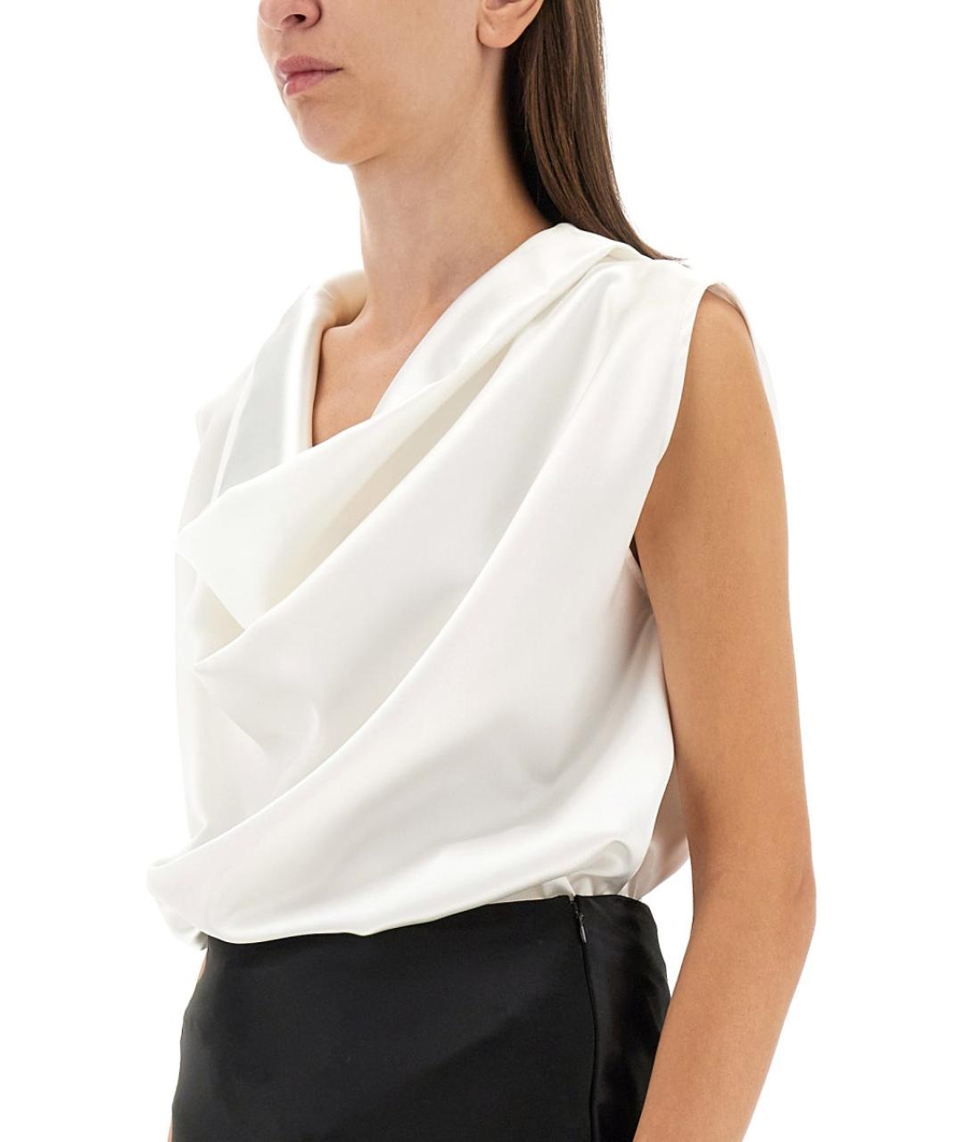 KITON Белая ацетатная блузы, фото 5