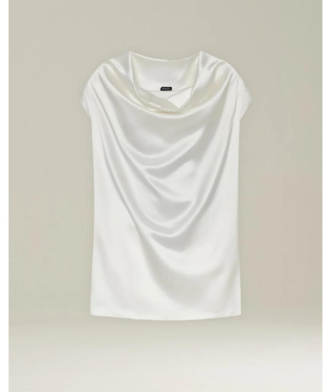 KITON Белая ацетатная блузы, фото 6