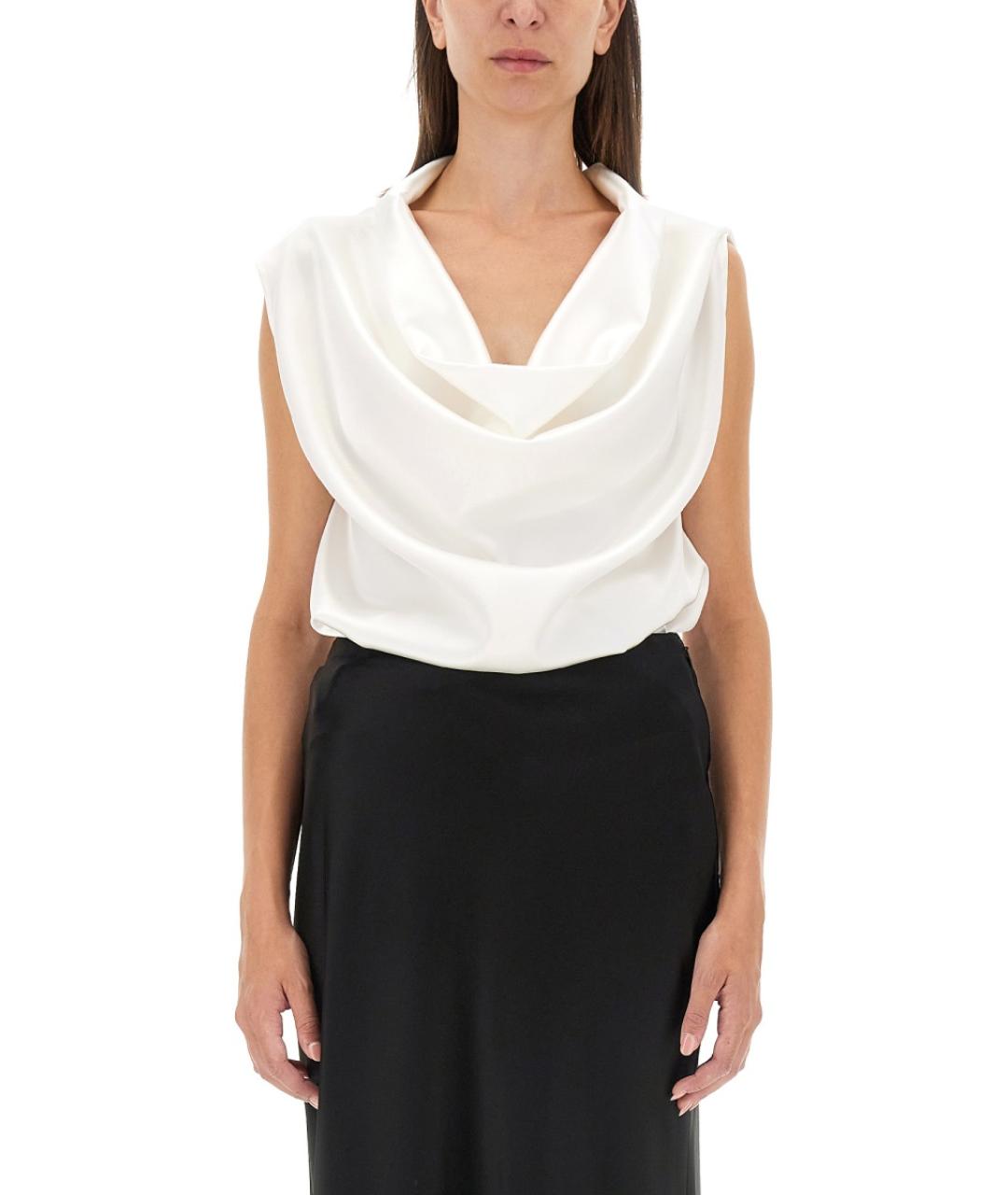 KITON Белая ацетатная блузы, фото 2