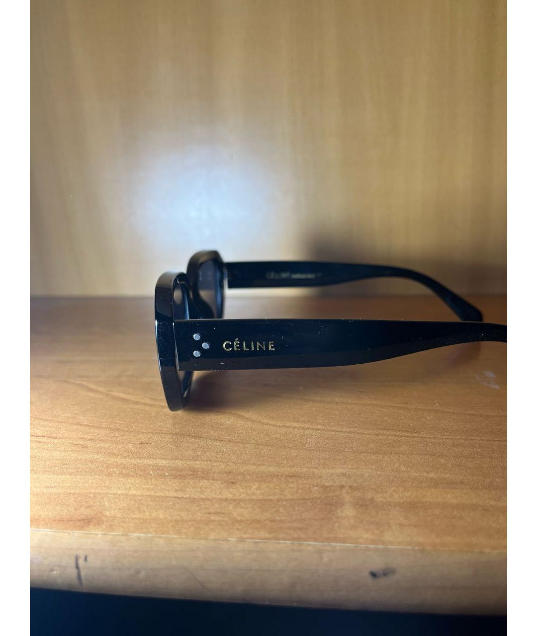 CELINE Черные пластиковые солнцезащитные очки, фото 2