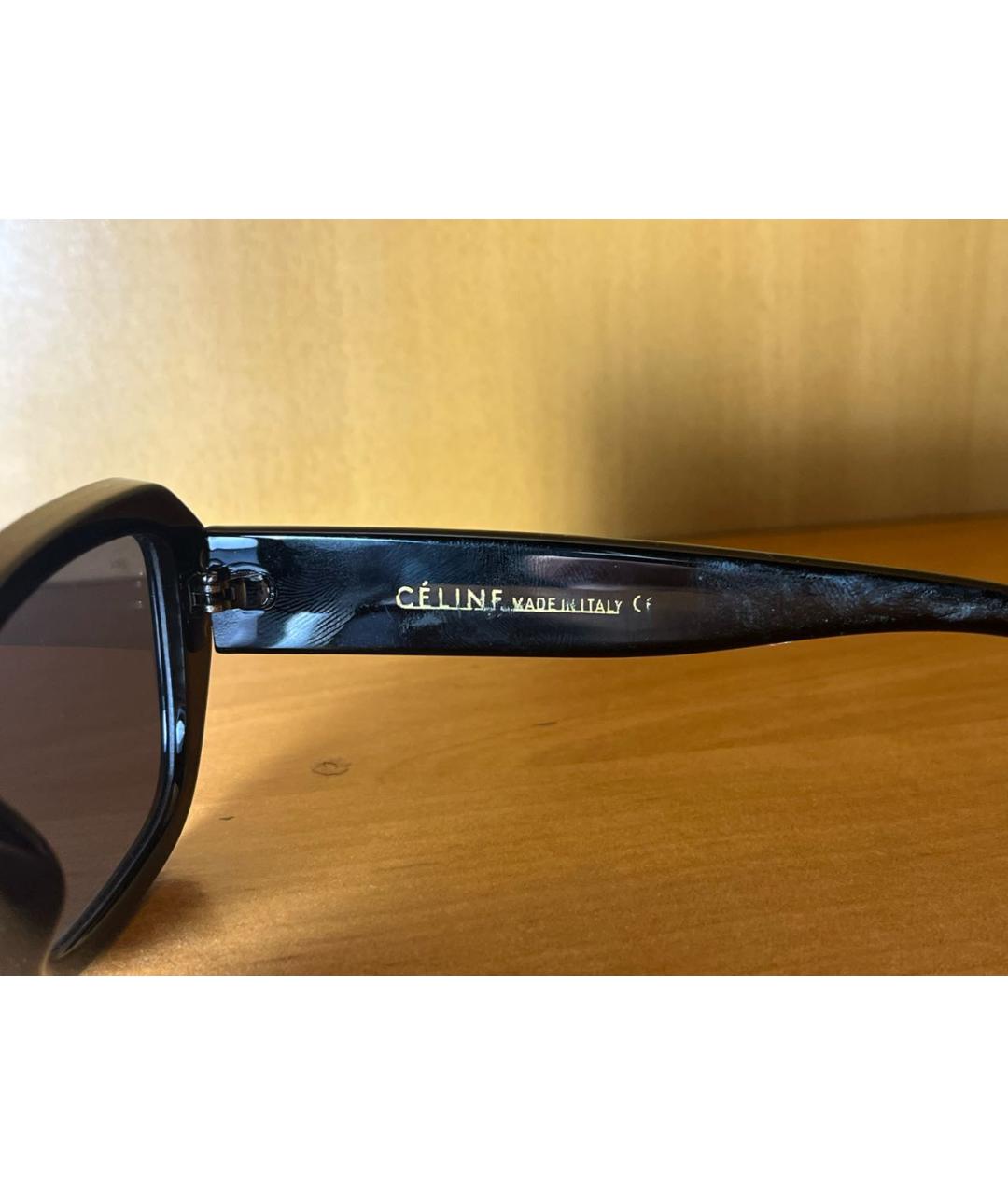 CELINE Черные пластиковые солнцезащитные очки, фото 3