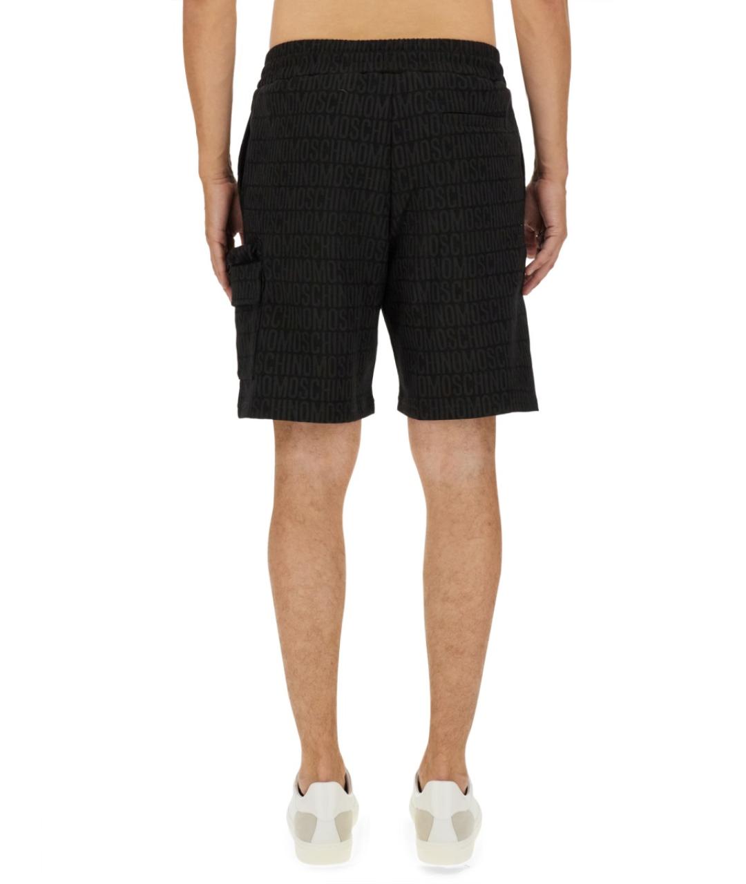MOSCHINO Черные хлопковые шорты, фото 3
