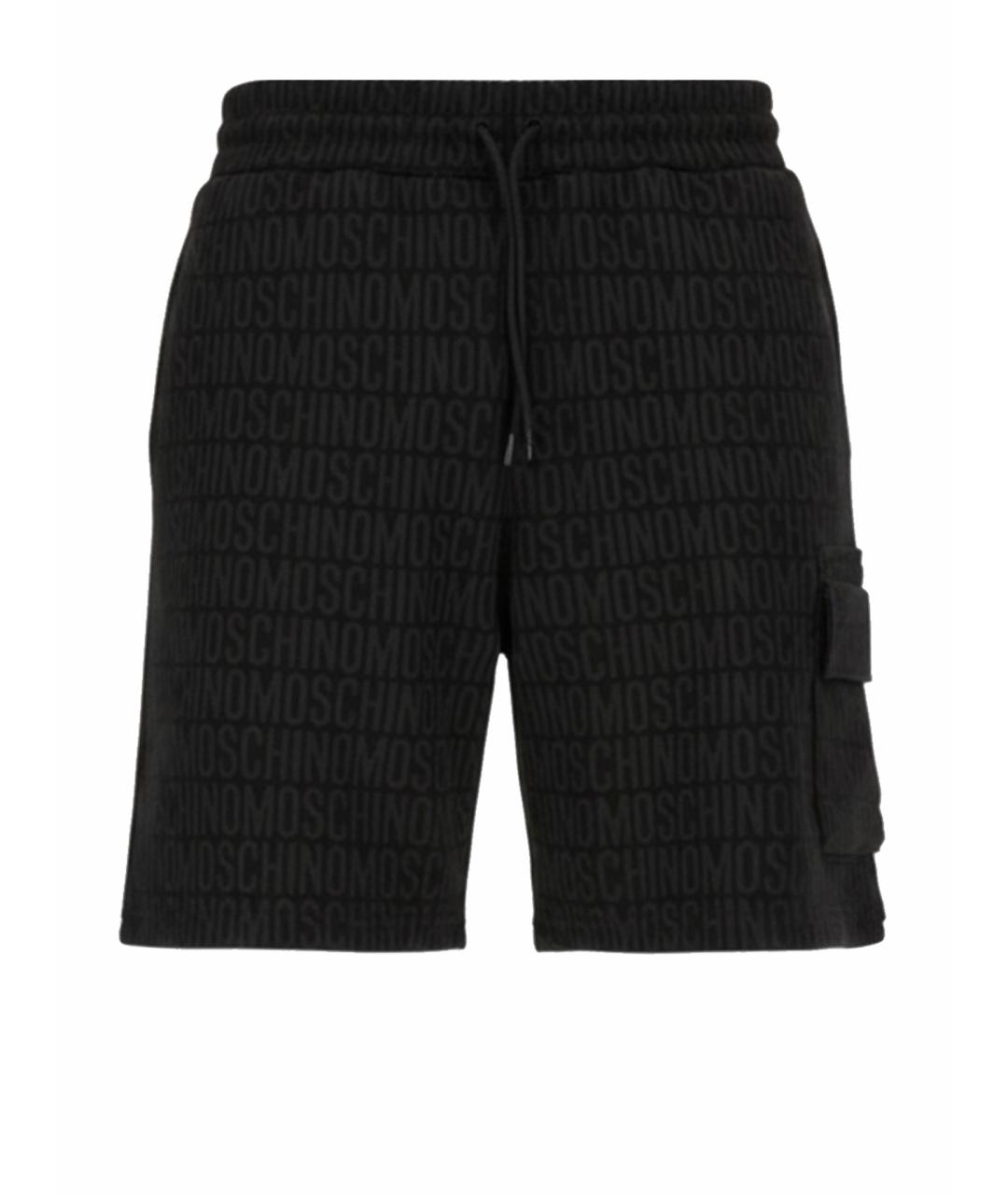 MOSCHINO Черные хлопковые шорты, фото 1
