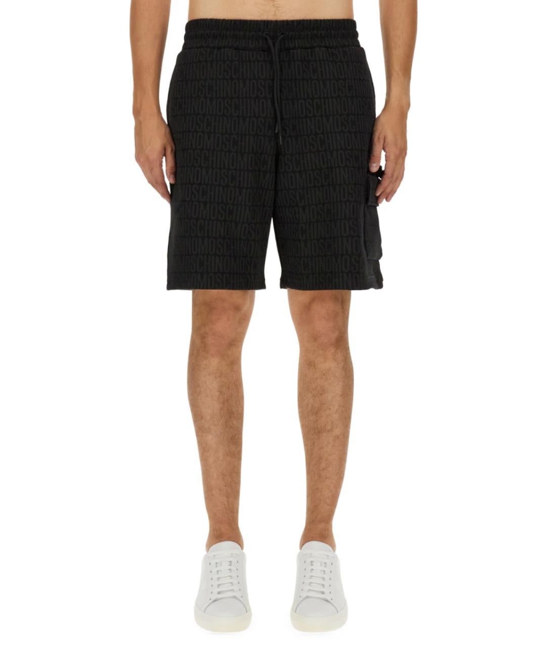 MOSCHINO Черные хлопковые шорты, фото 5