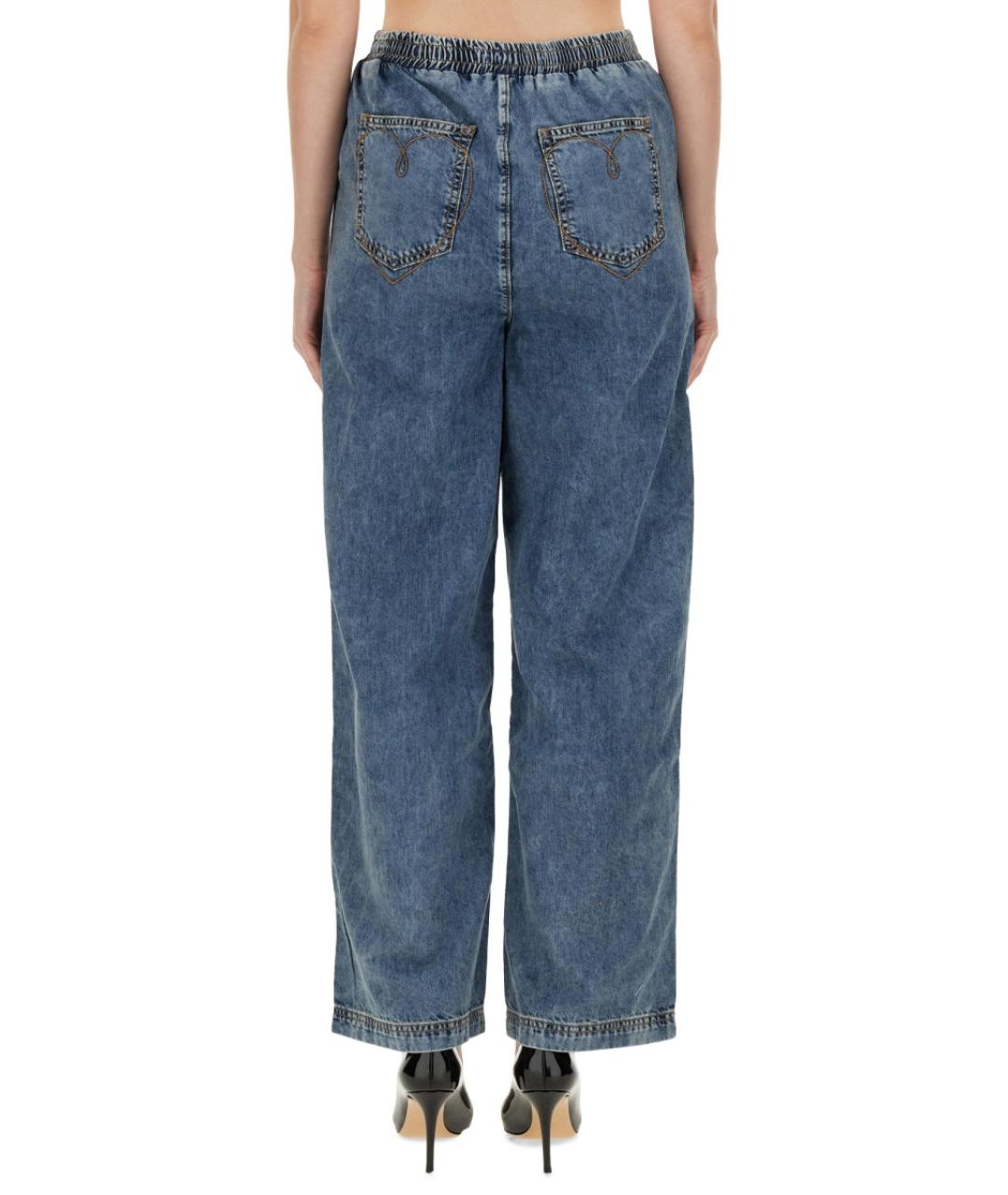 MOSCHINO JEANS Синие хлопковые джинсы клеш, фото 3