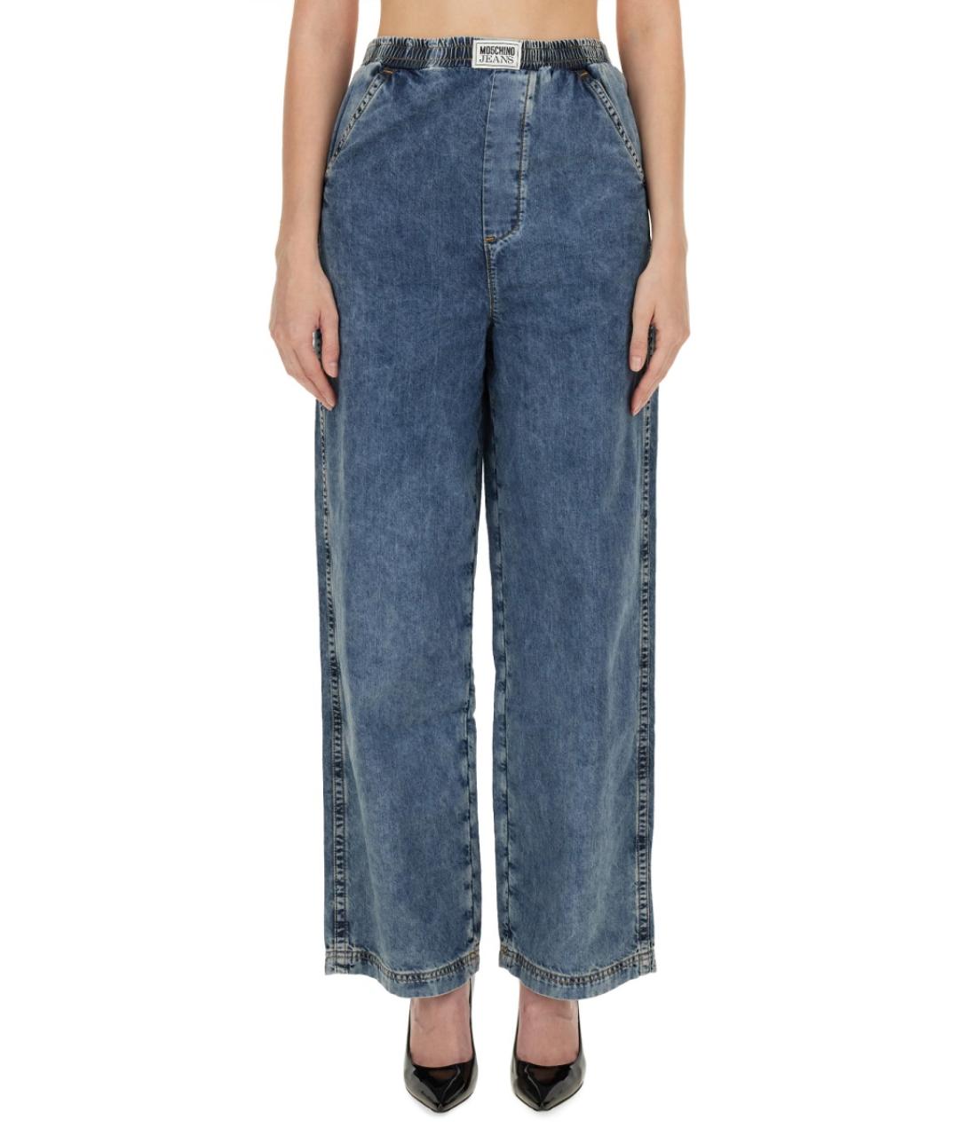 MOSCHINO JEANS Синие хлопковые джинсы клеш, фото 5