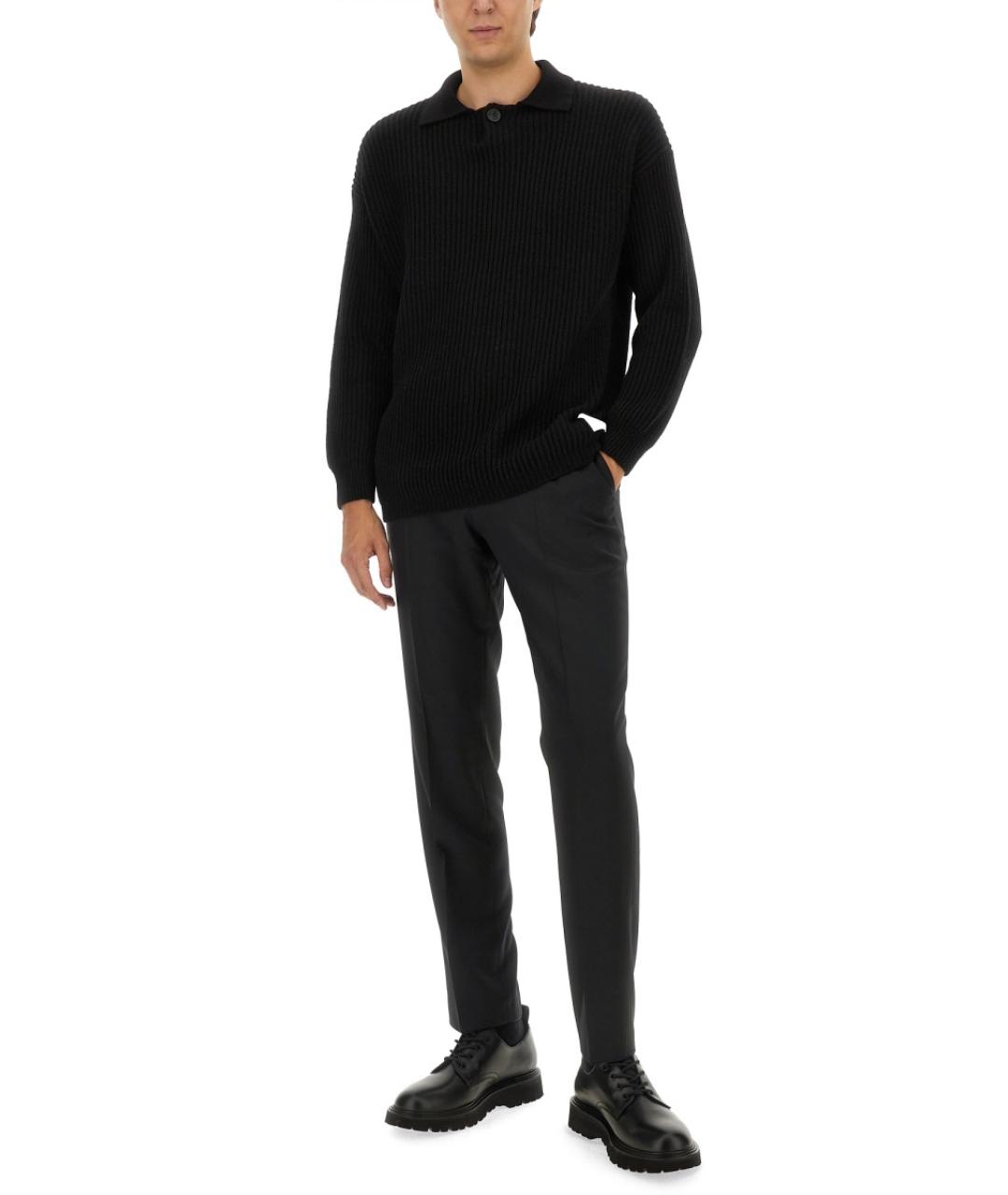 EMPORIO ARMANI Черный шерстяной джемпер / свитер, фото 2