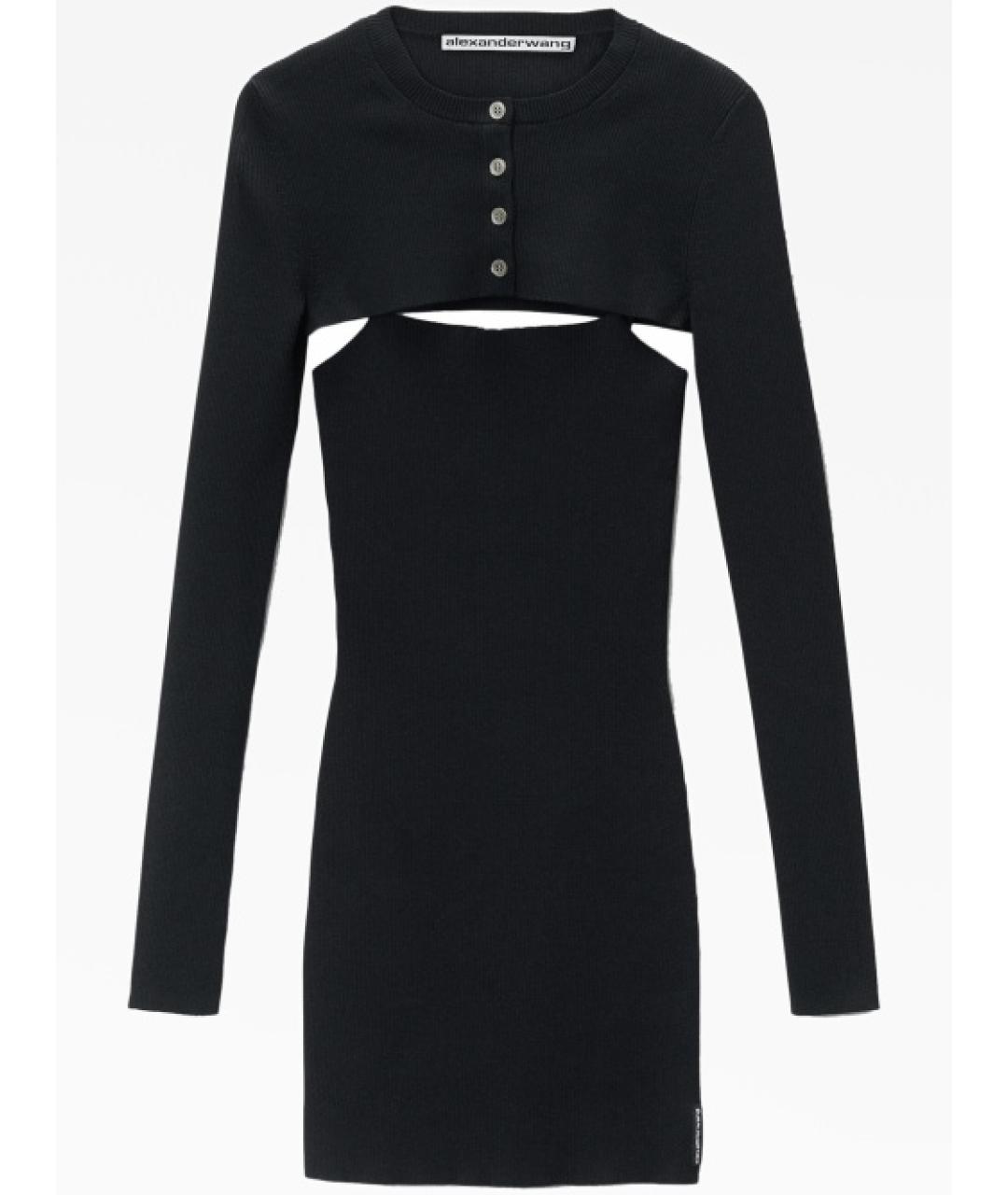 ALEXANDER WANG Черное вискозное платье, фото 1