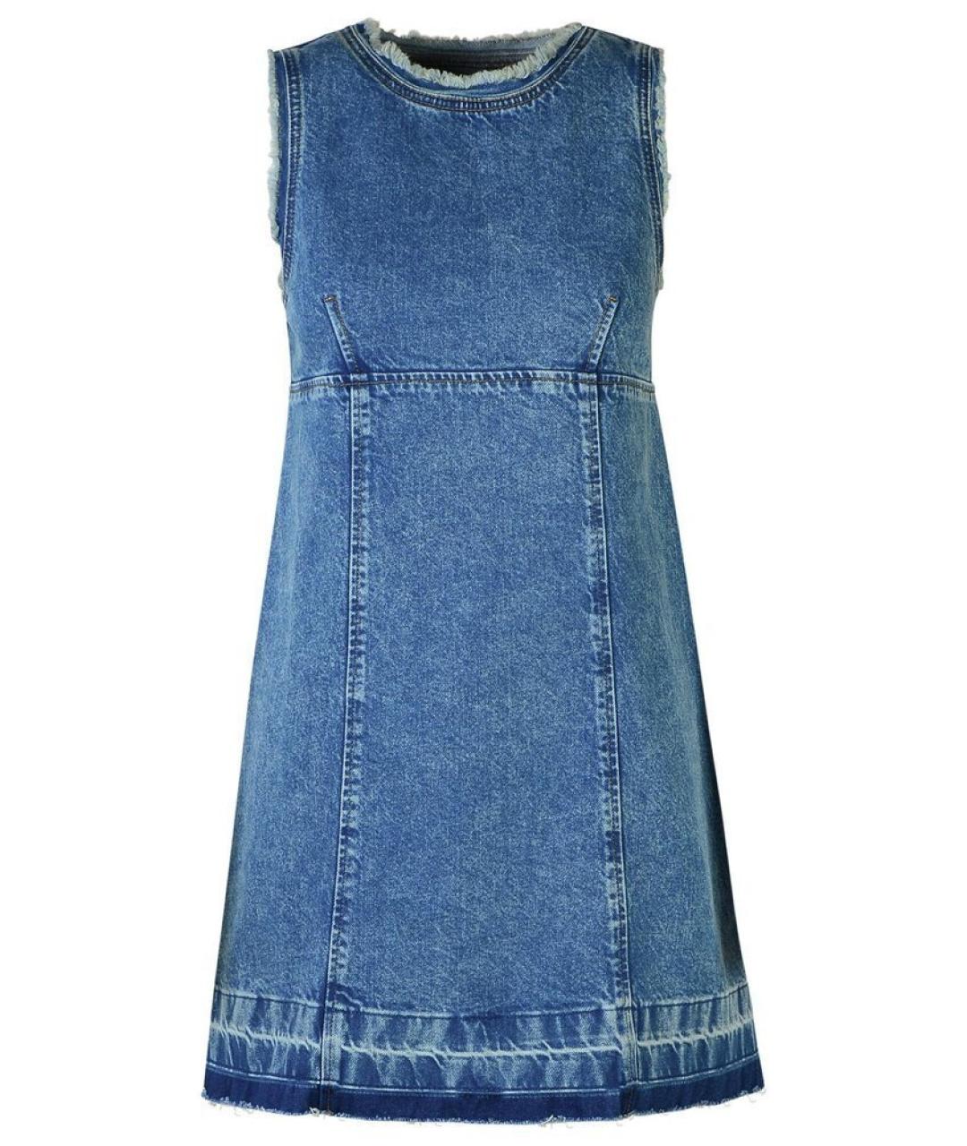 MOSCHINO JEANS Синее хлопковое повседневное платье, фото 1