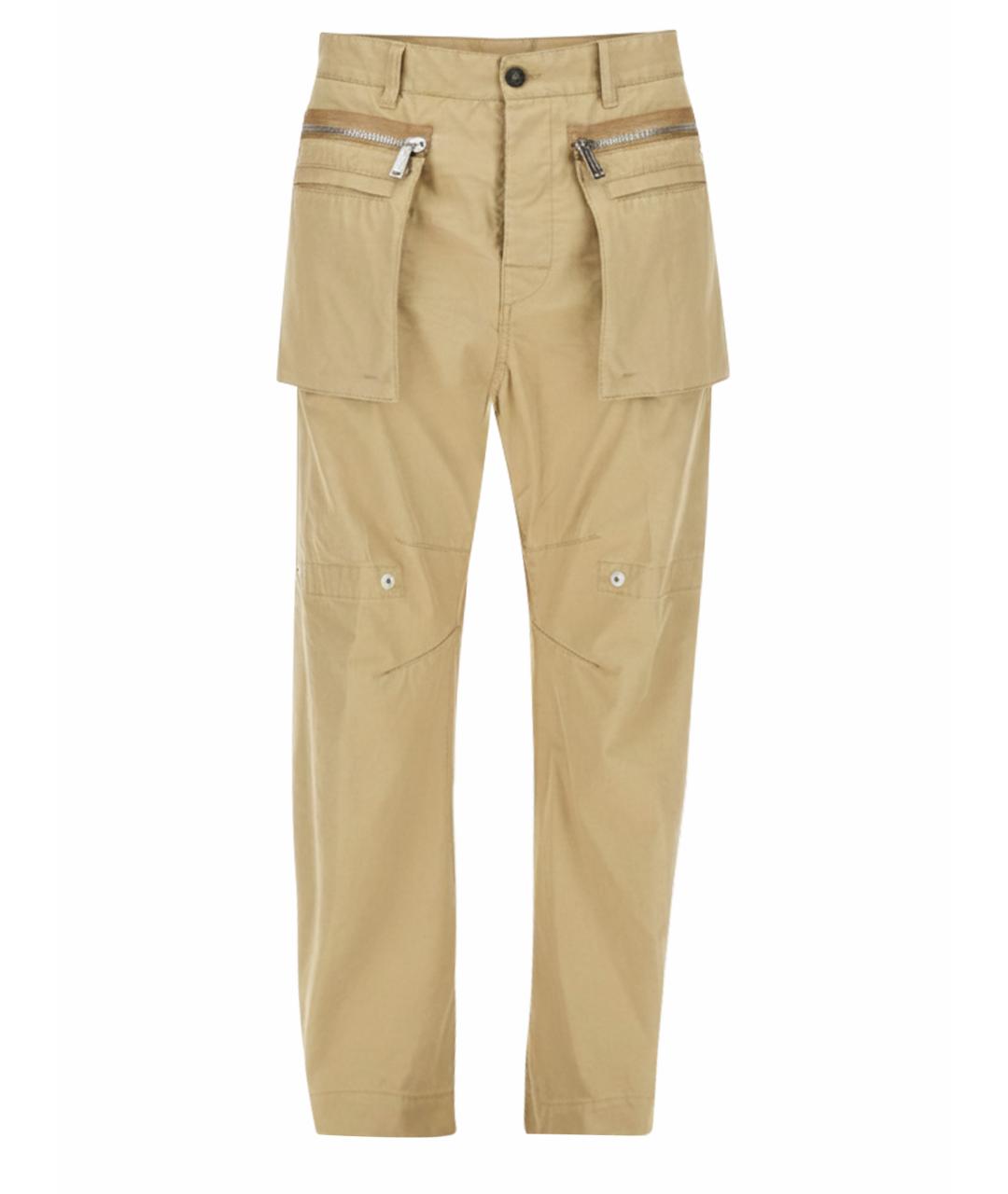 DSQUARED2 Бежевые хлопковые повседневные брюки, фото 1