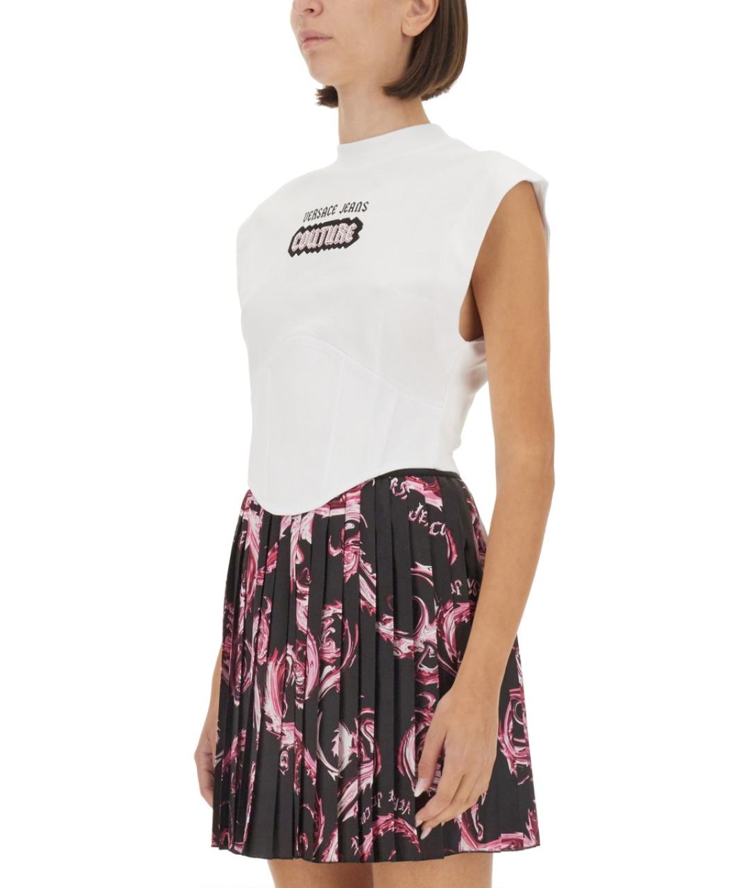 VERSACE JEANS COUTURE Белая хлопковая футболка, фото 5