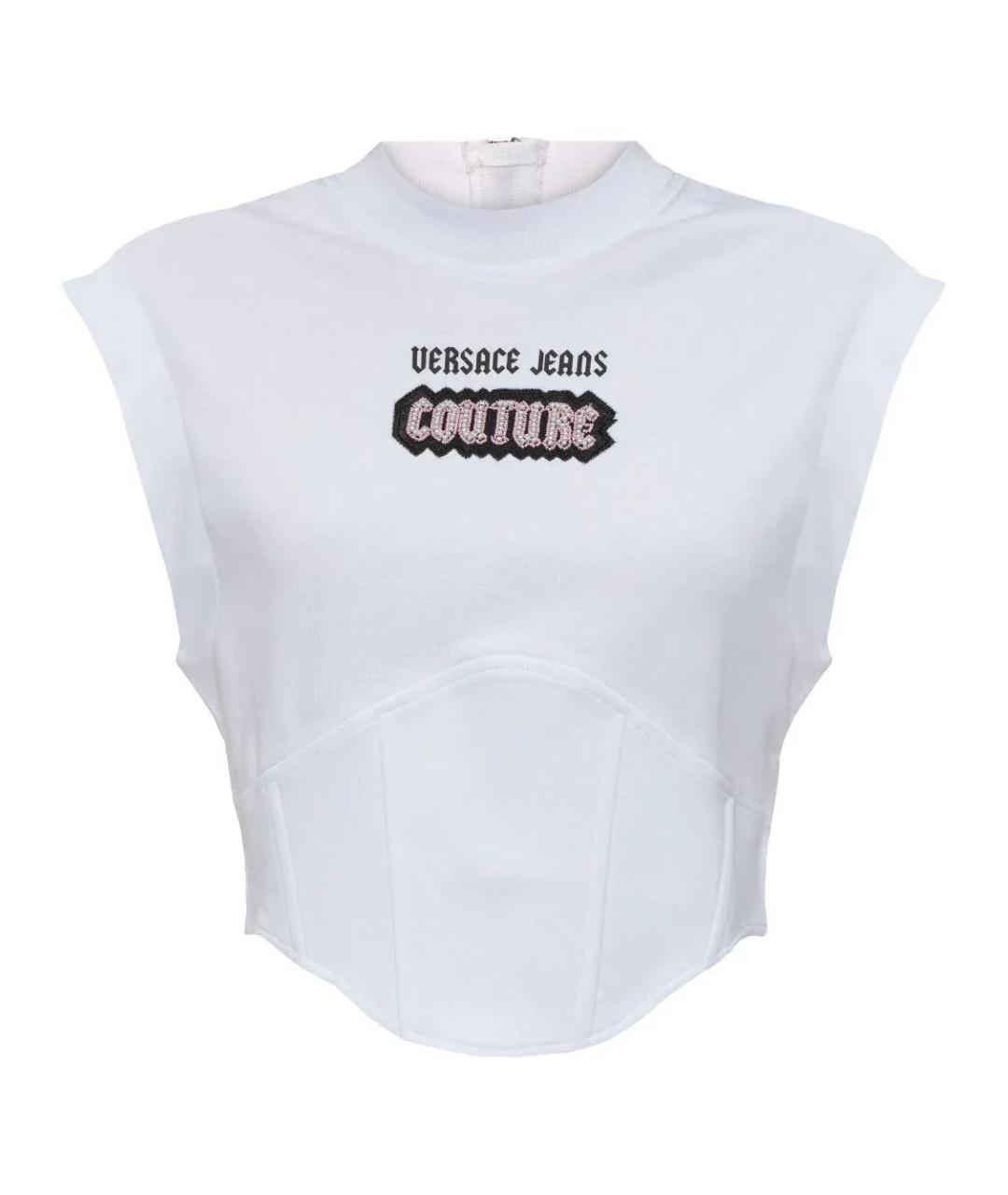 VERSACE JEANS COUTURE Белая хлопковая футболка, фото 1