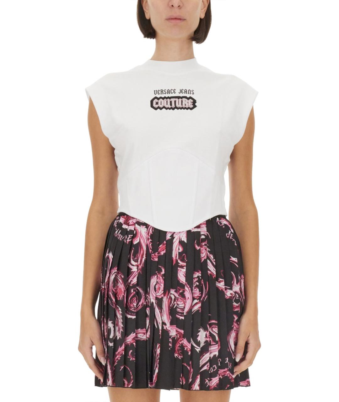 VERSACE JEANS COUTURE Белая хлопковая футболка, фото 2