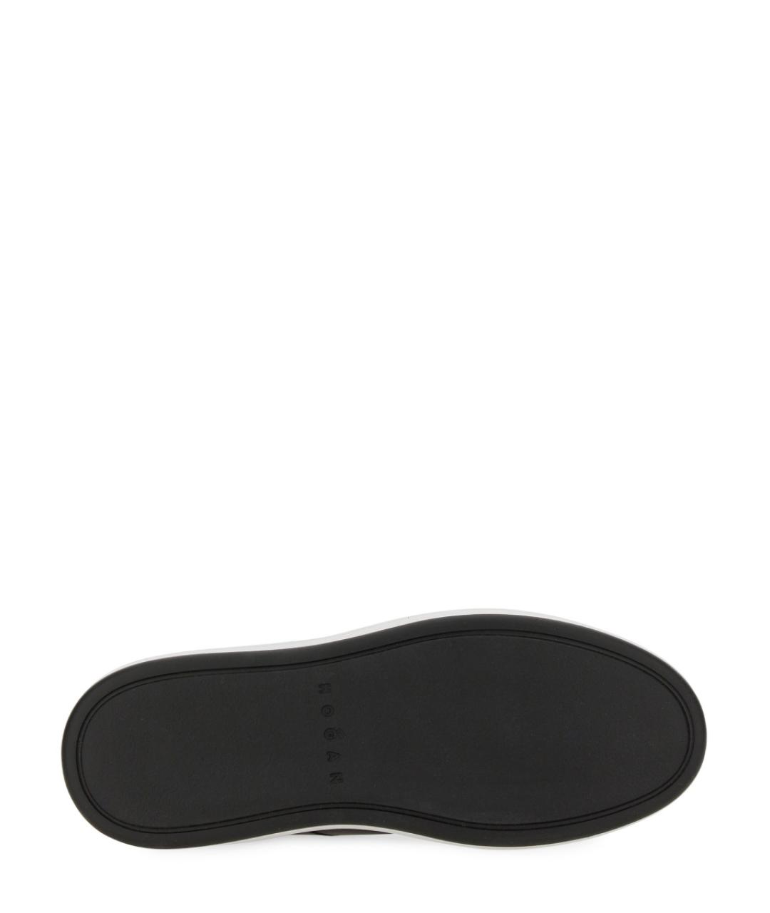HOGAN Черные кожаные кроссовки, фото 6