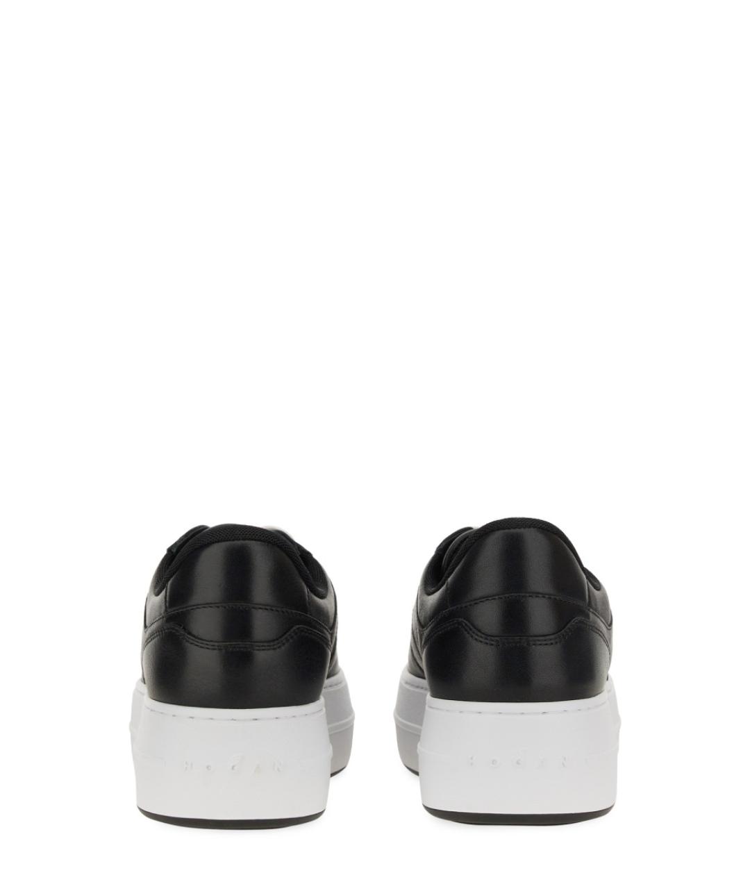 HOGAN Черные кожаные кроссовки, фото 4