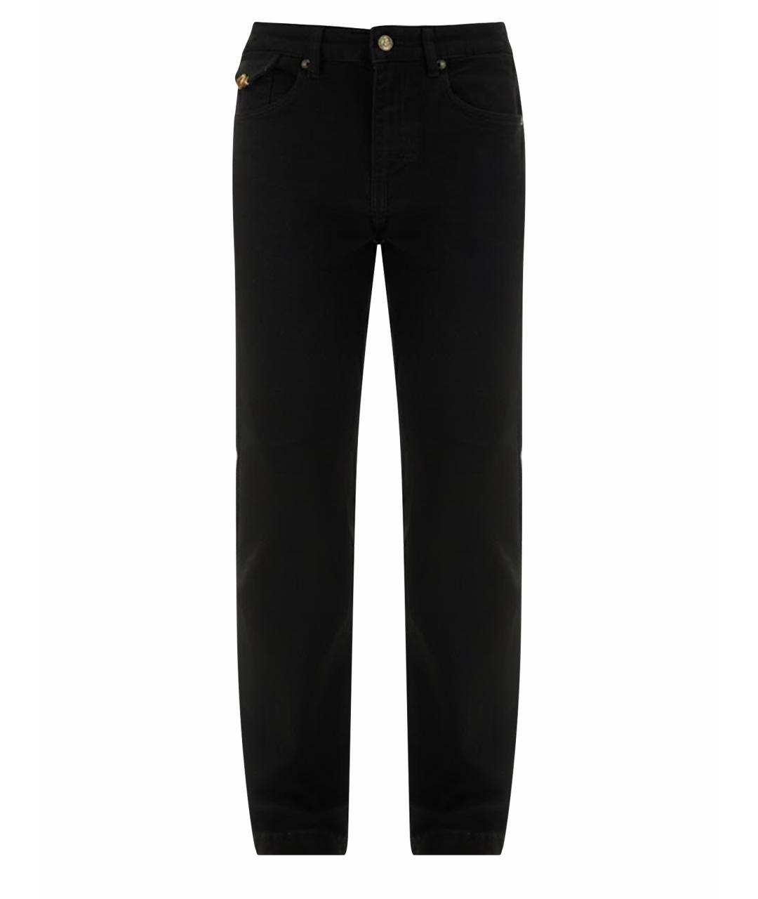 VERSACE JEANS COUTURE Черные хлопковые прямые джинсы, фото 1