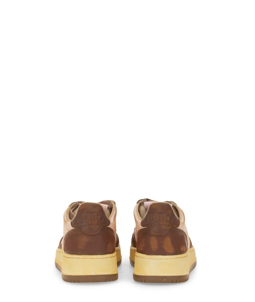 AUTRY Коричневые кожаные кроссовки, фото 3