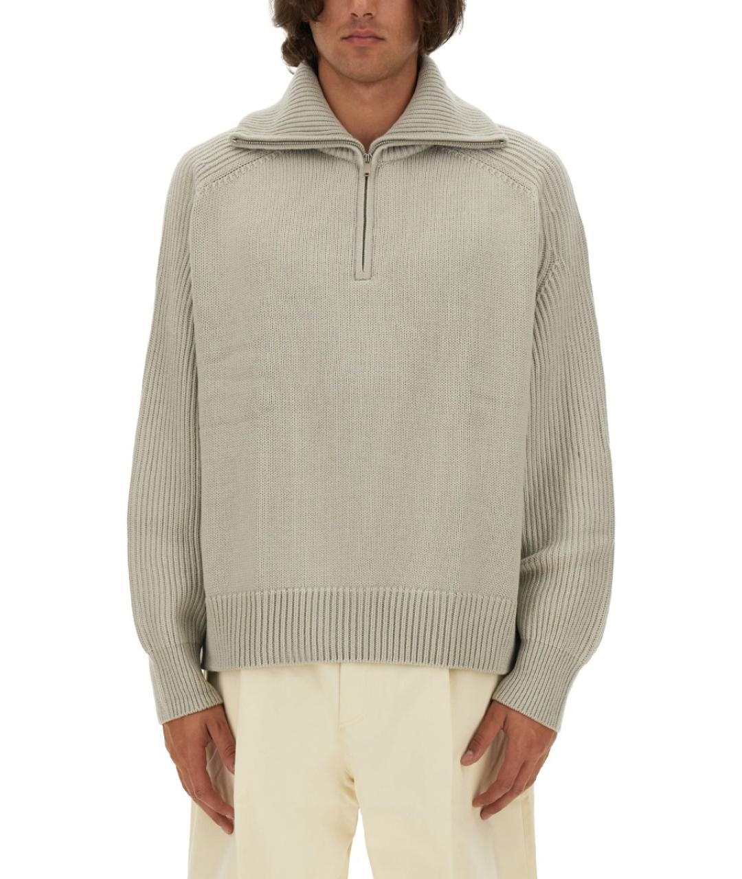 STUDIO NICHOLSON Бежевый шерстяной джемпер / свитер, фото 5