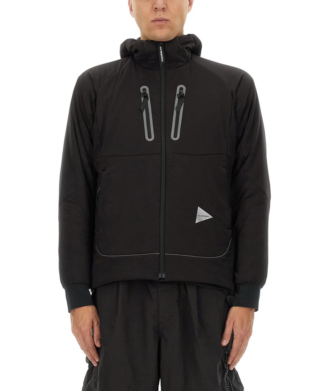 AND WANDER Черная полиамидовая куртка, фото 2