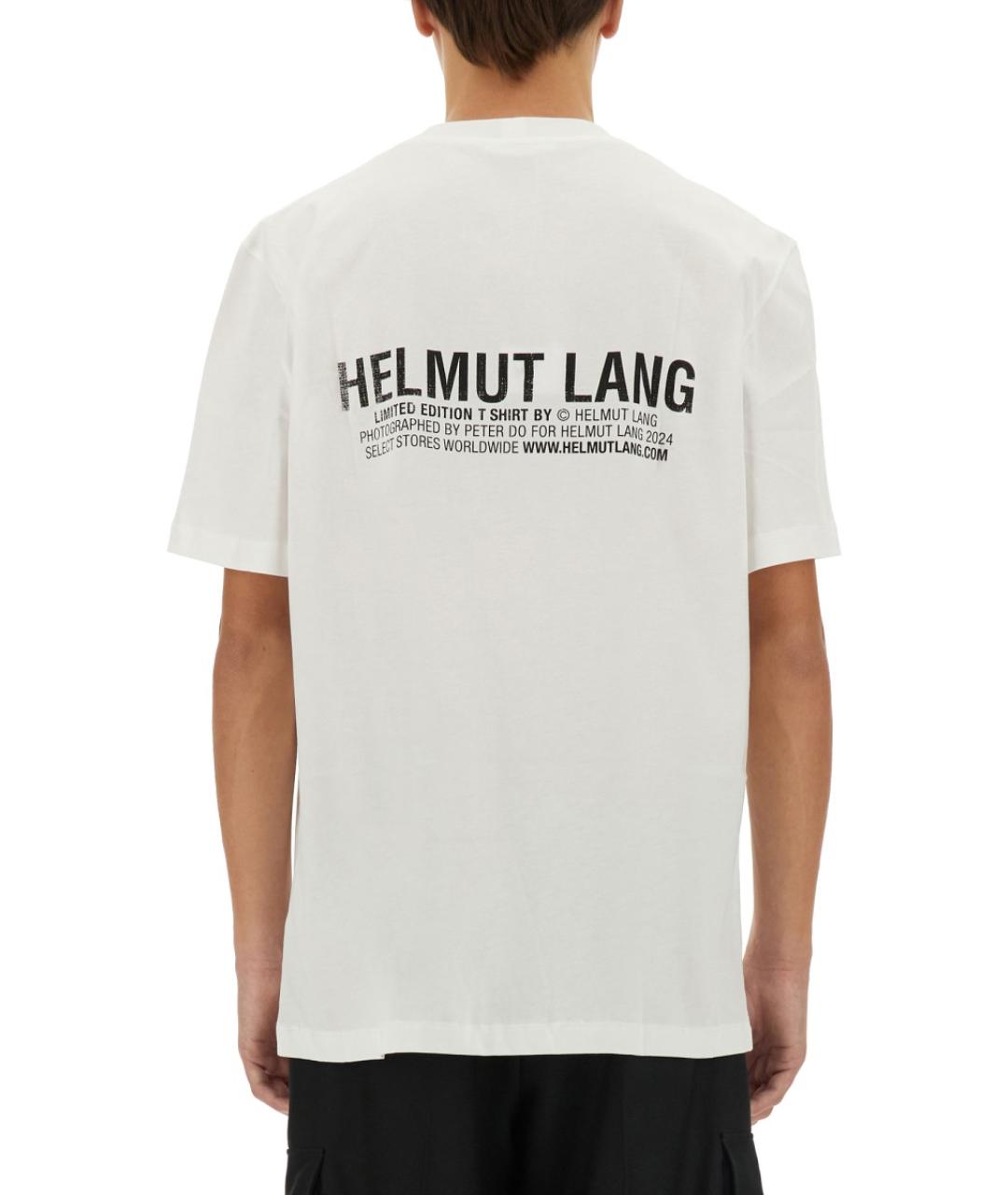 HELMUT LANG Белая хлопковая футболка, фото 4