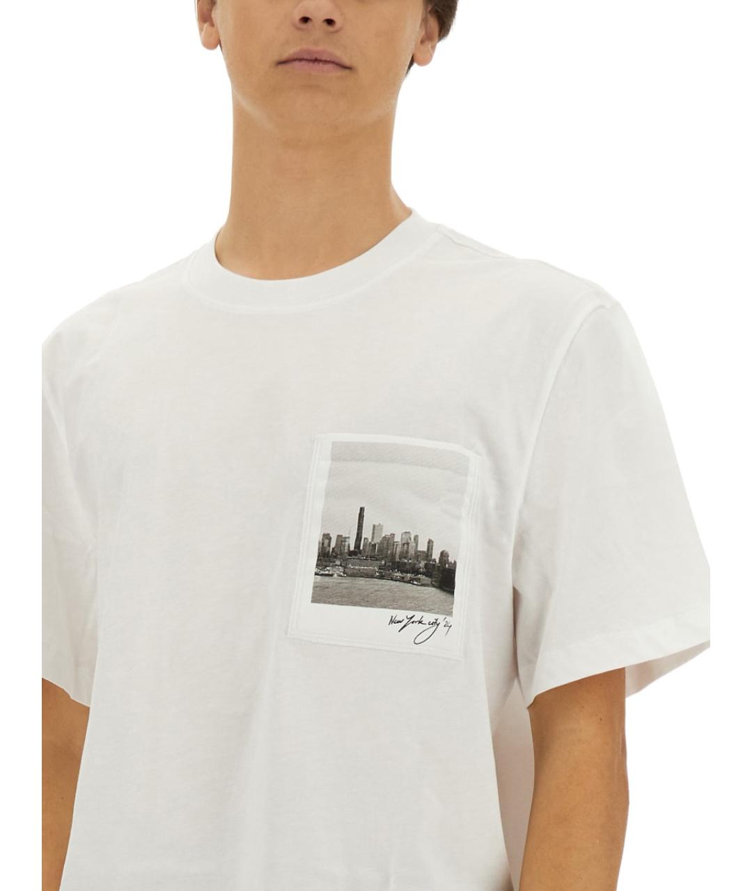 HELMUT LANG Белая хлопковая футболка, фото 5