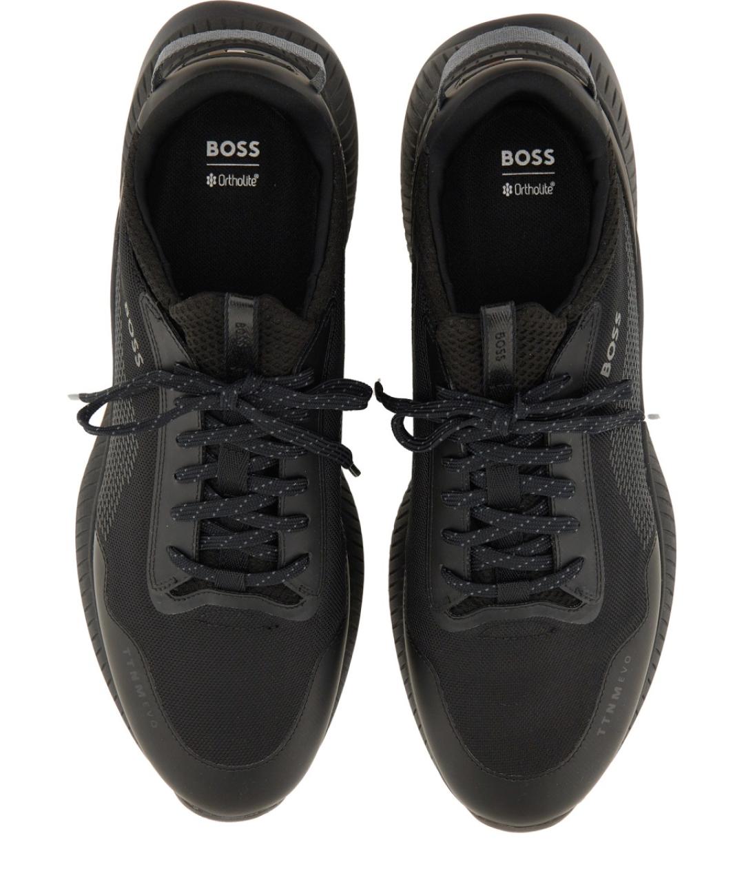 HUGO BOSS Черные низкие кроссовки / кеды, фото 6