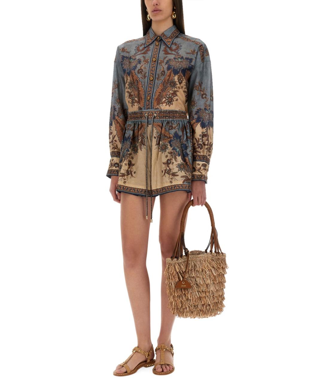 ZIMMERMANN Синяя шелковая рубашка, фото 2