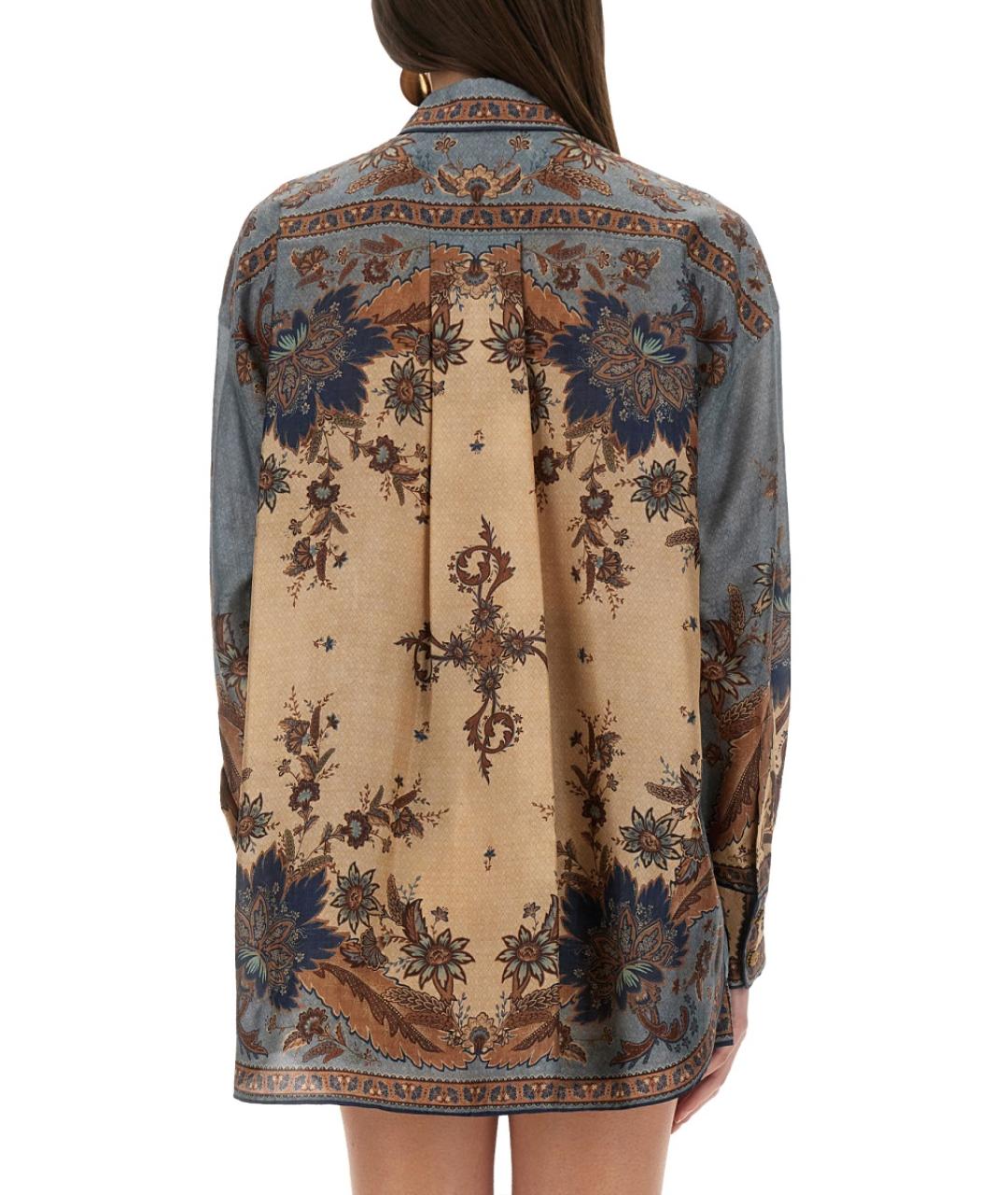 ZIMMERMANN Синяя шелковая рубашка, фото 3