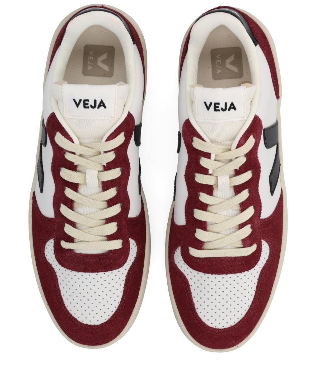 VEJA Красные кожаные низкие кроссовки / кеды, фото 5
