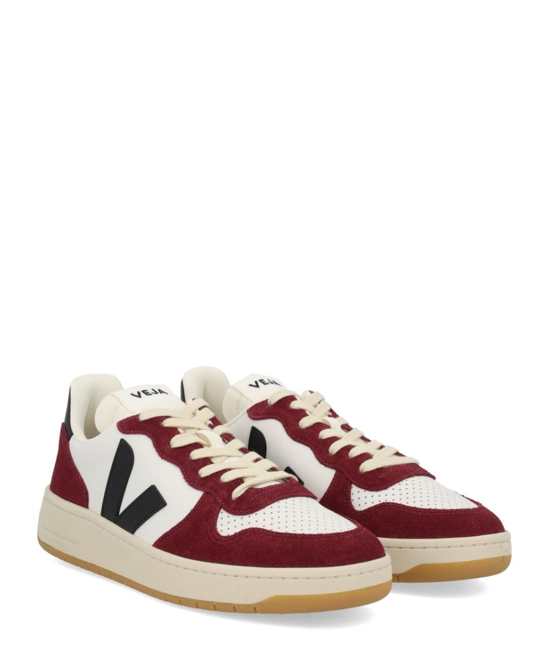 VEJA Красные кожаные низкие кроссовки / кеды, фото 2