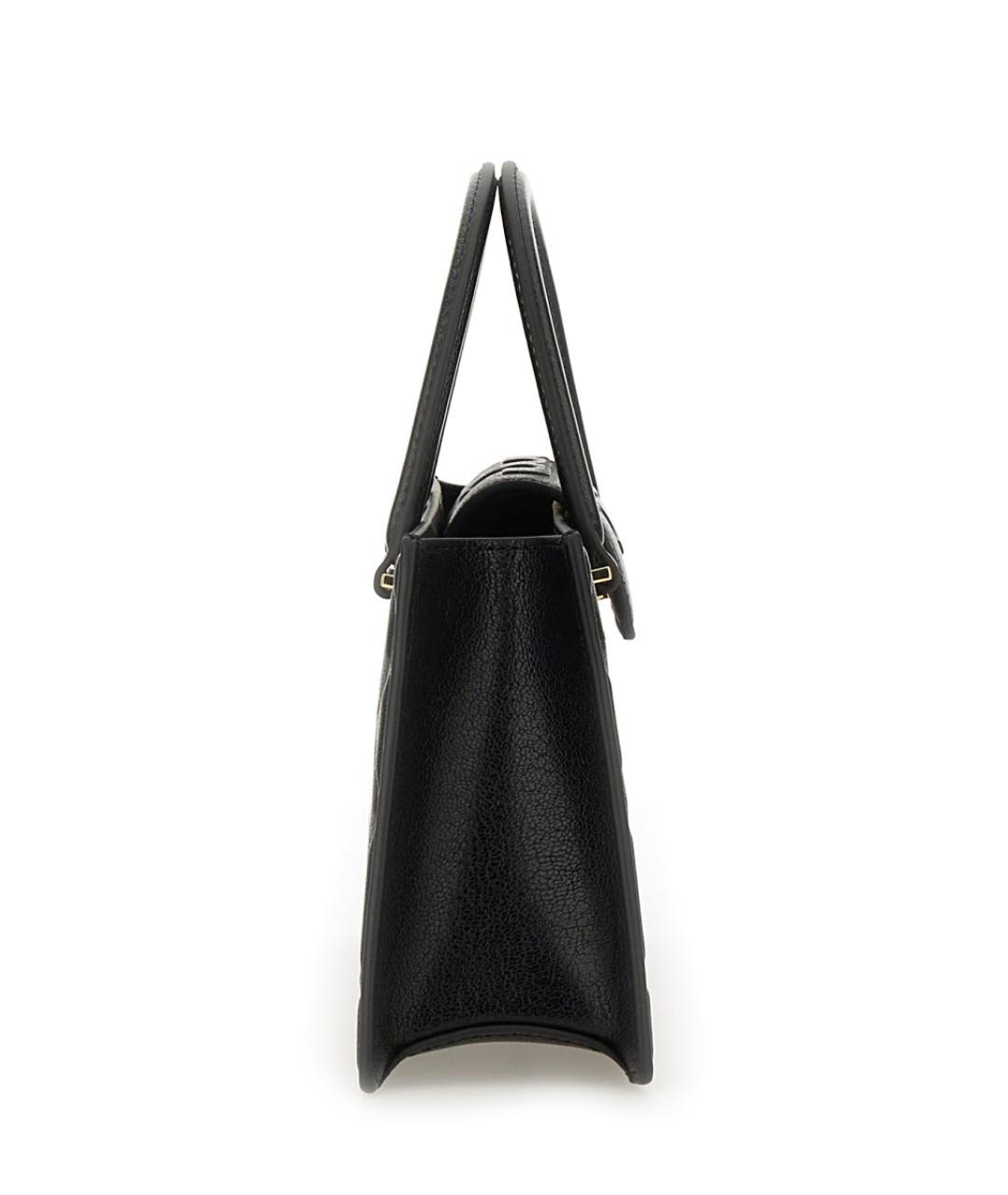 TORY BURCH Черная кожаная сумка с короткими ручками, фото 4