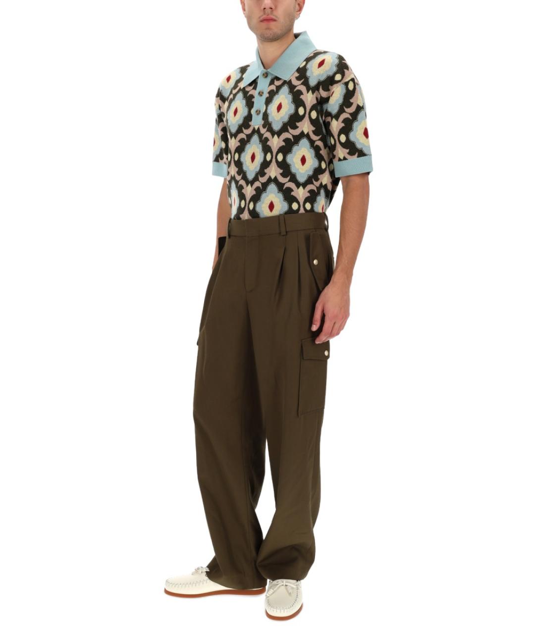 Drole de Monsieur Коричневые полиэстеровые повседневные брюки, фото 2