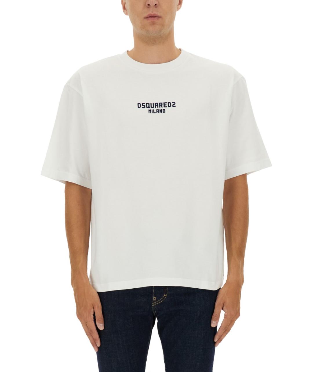 DSQUARED2 Белая хлопковая футболка, фото 2