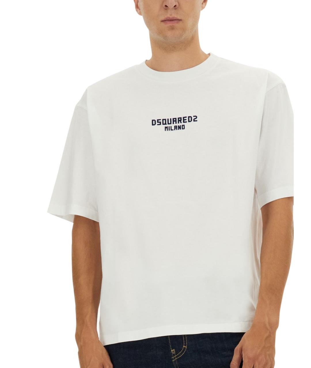 DSQUARED2 Белая хлопковая футболка, фото 5