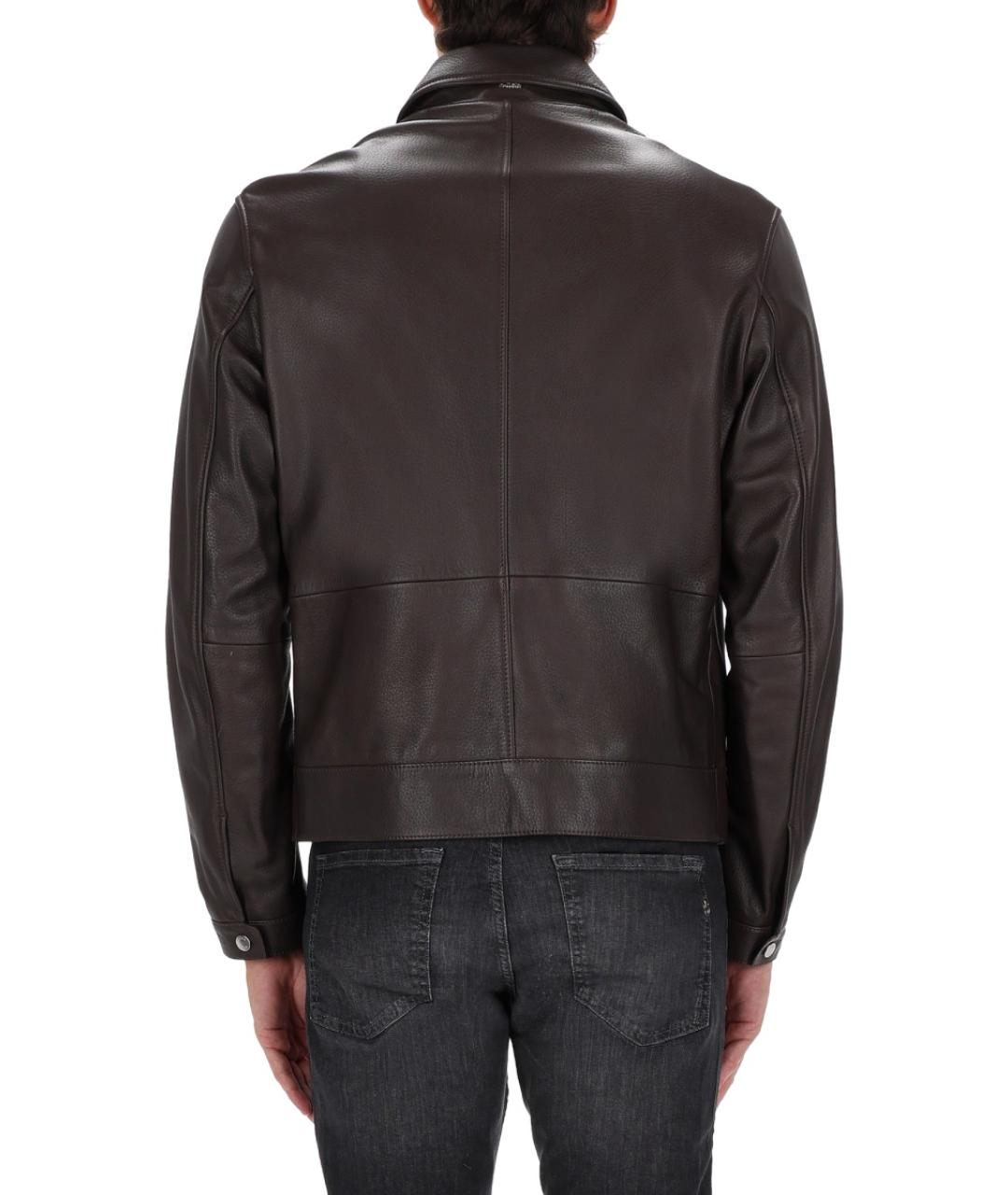 HUGO BOSS Коричневая кожаная куртка, фото 3