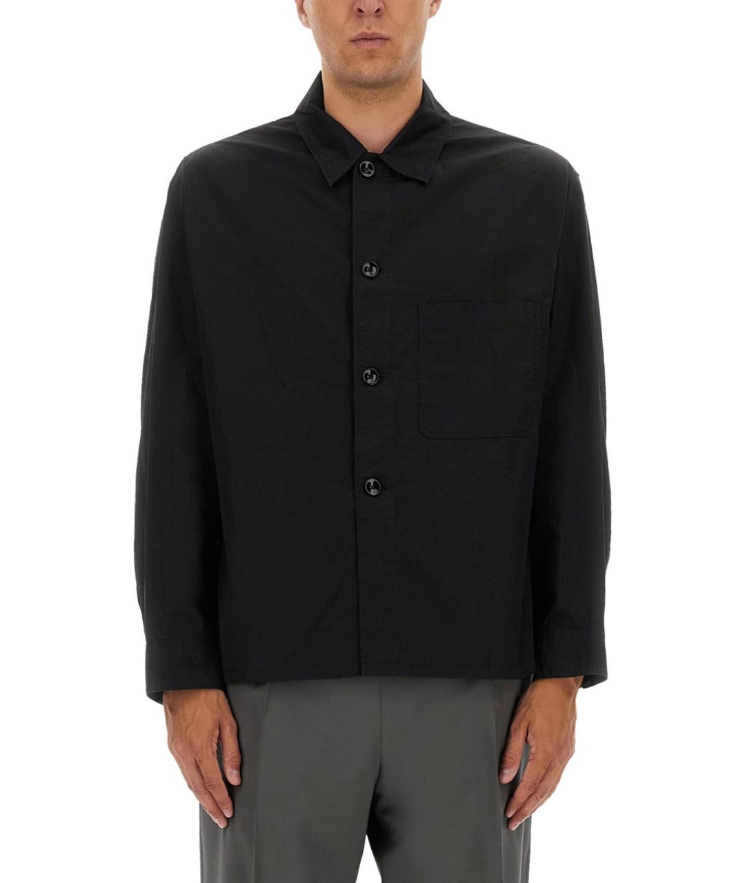 LEMAIRE Черная хлопковая кэжуал рубашка, фото 5