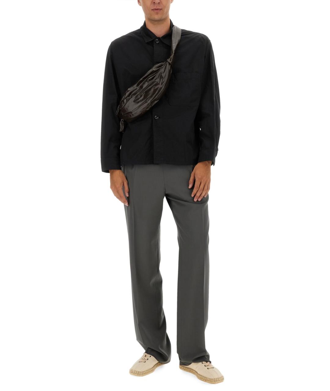 LEMAIRE Черная хлопковая кэжуал рубашка, фото 2