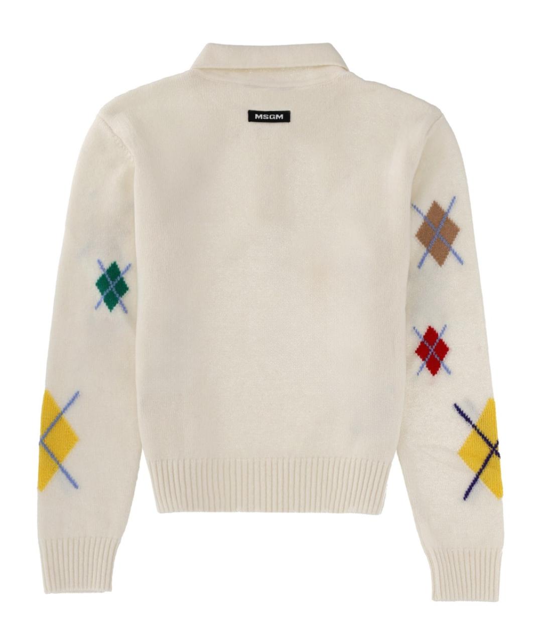 MSGM Белый шерстяной джемпер / свитер, фото 2