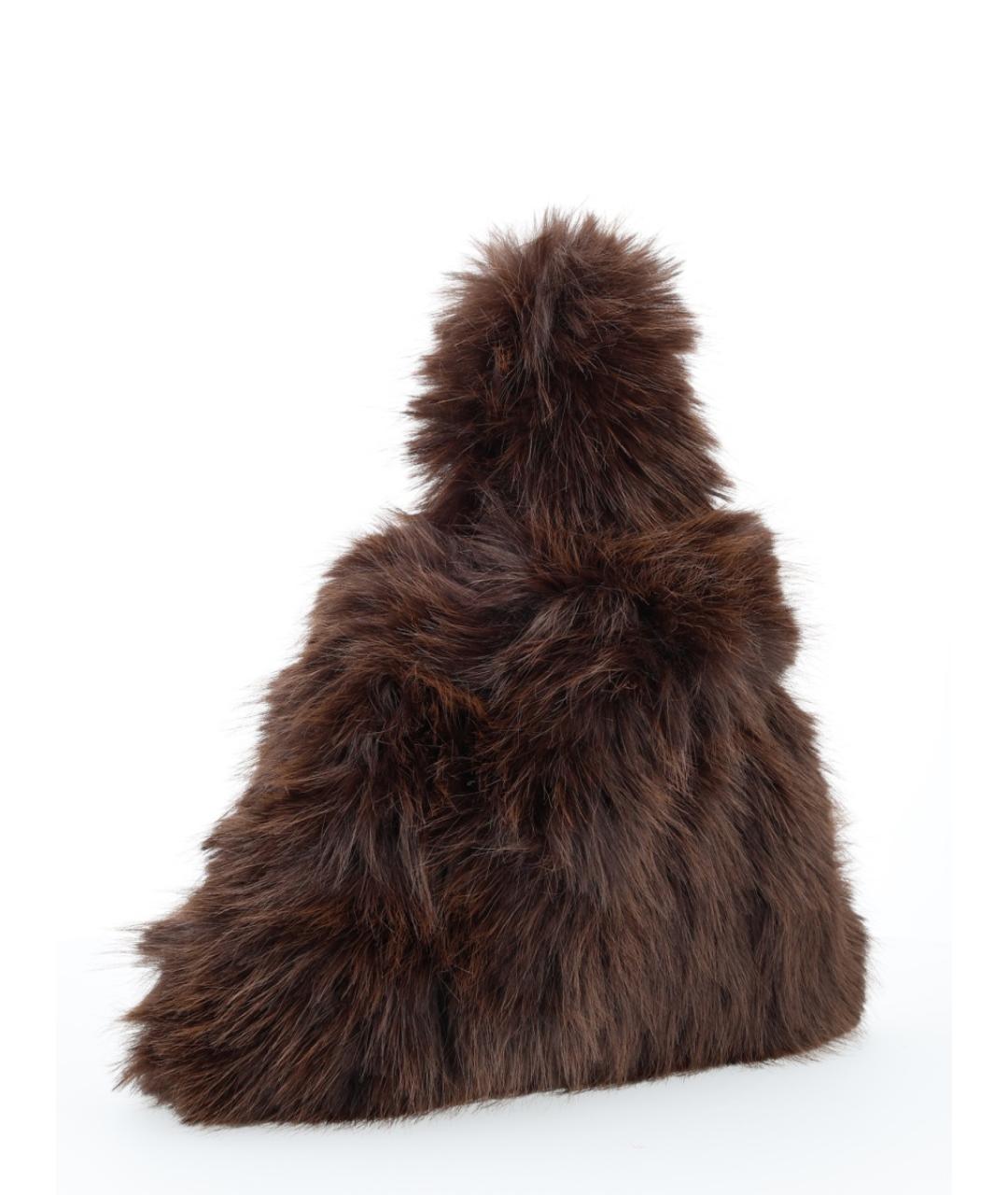 MSGM Коричневая сумка с короткими ручками, фото 3