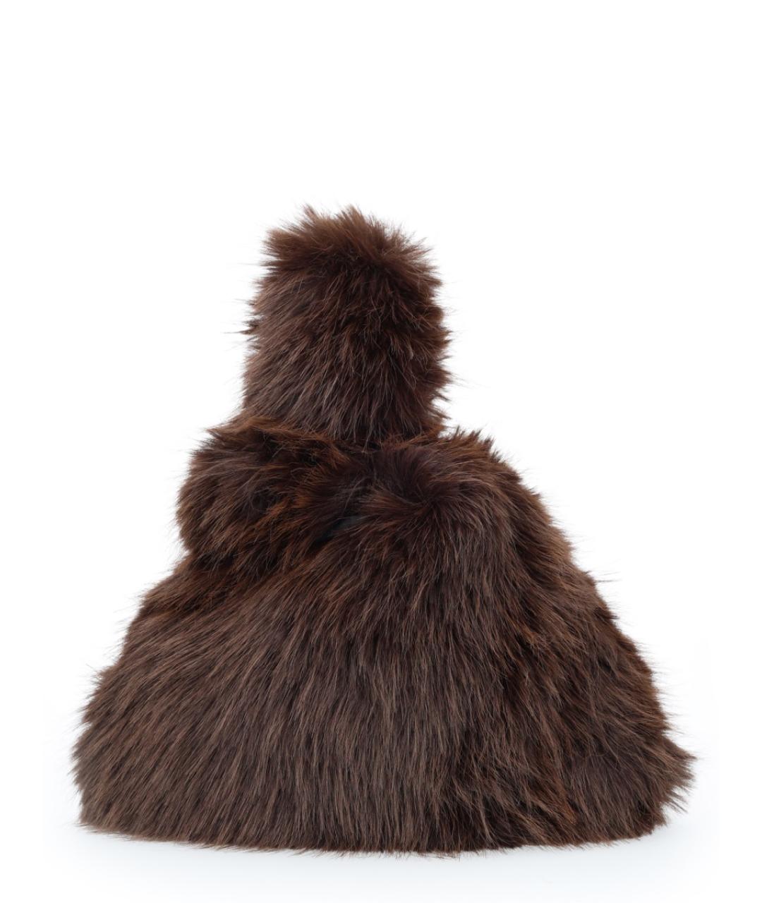 MSGM Коричневая сумка с короткими ручками, фото 2