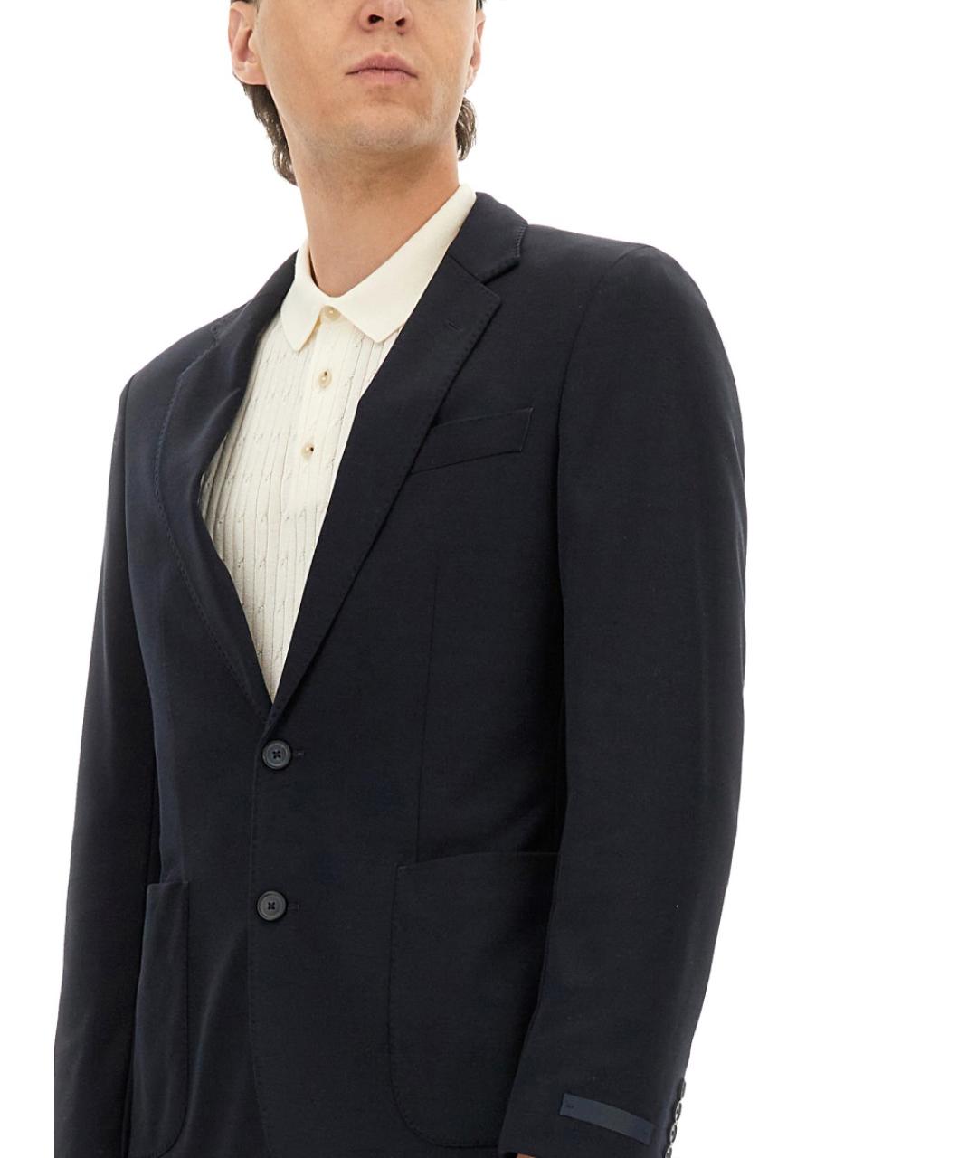 HUGO BOSS Синий хлопковый пиджак, фото 4