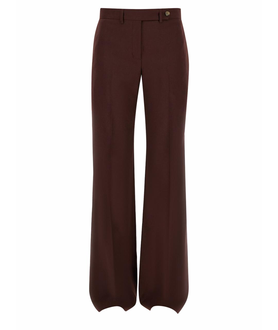 PAUL SMITH Бордовые шерстяные прямые брюки, фото 1