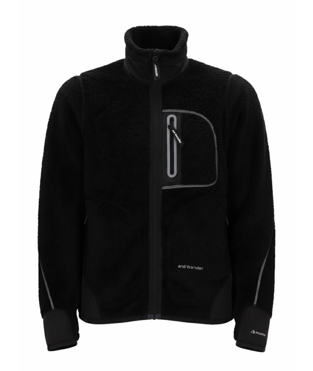 AND WANDER Черная полиэстеровая куртка, фото 1