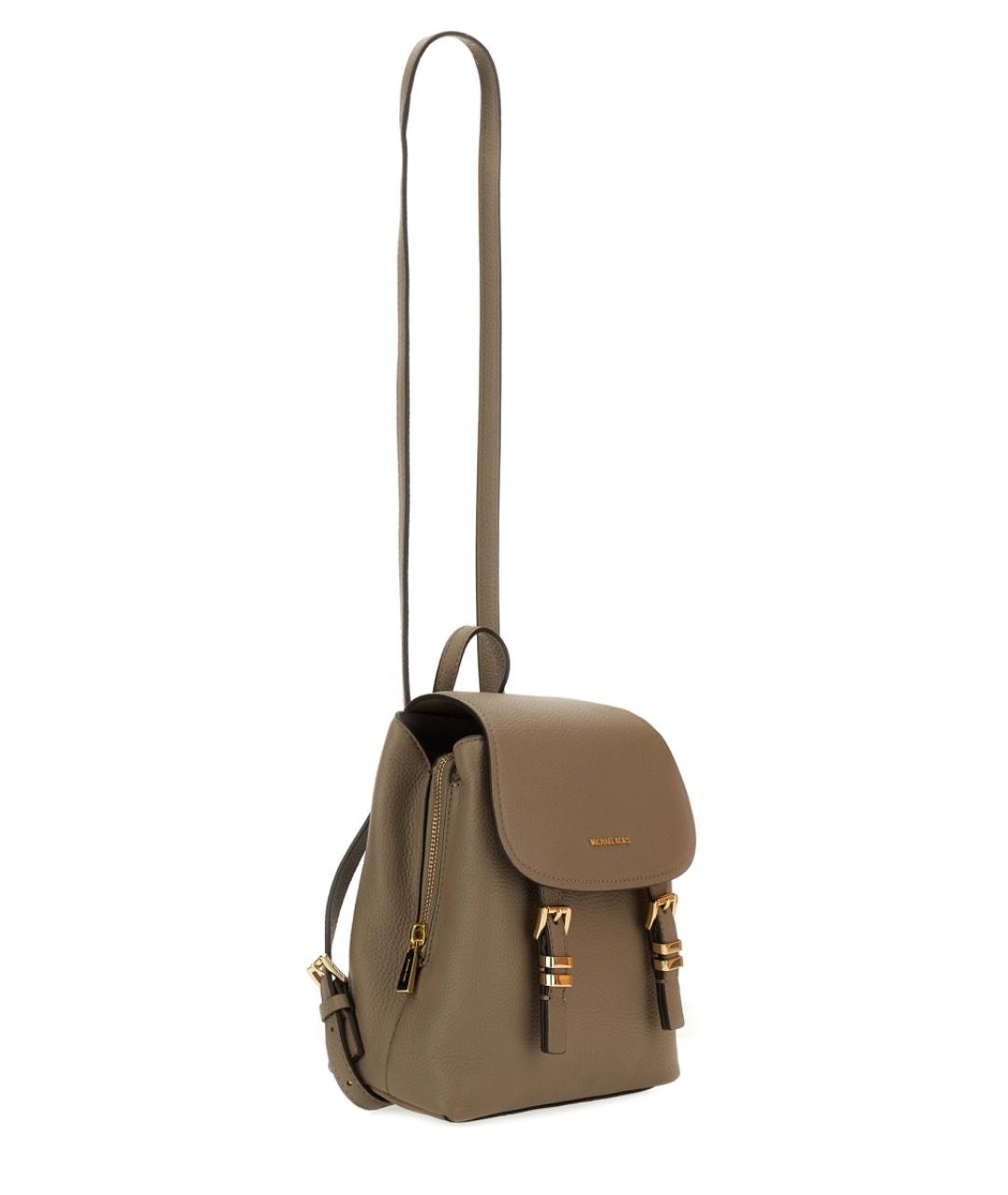 MICHAEL KORS Бежевый кожаный рюкзак, фото 2