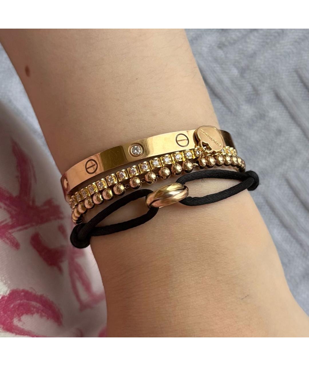 CARTIER Черный браслет из желтого золота, фото 8