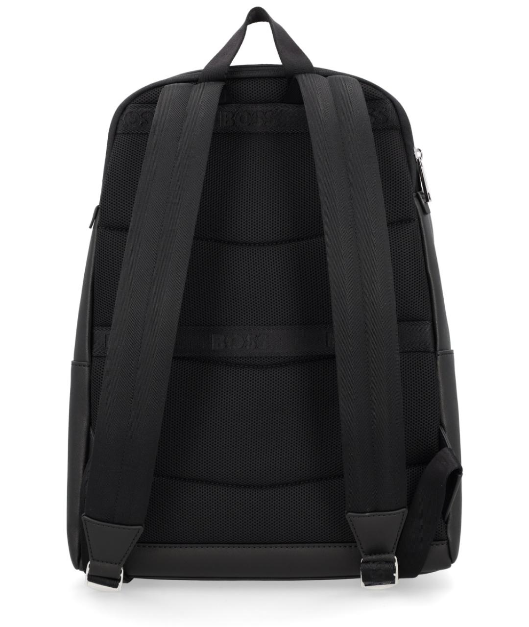 HUGO BOSS Черный кожаный рюкзак, фото 2